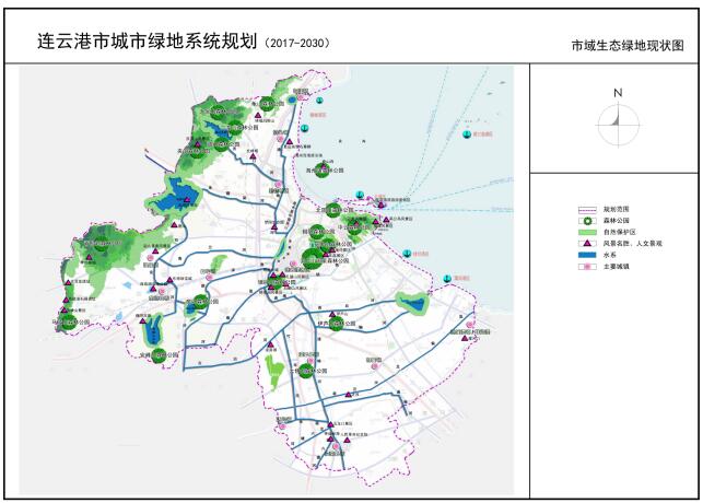 市域生態綠地現狀圖